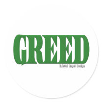 Greed Logo Round Sticker
