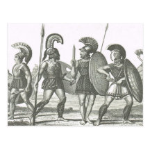 Greek and Etruscan warriors 3 Post Card
