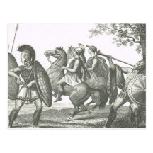 Greek and Etruscan warriors 5 Postcards