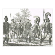 Greek and Etruscan warriors 6 Postcards
