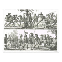 Greek and Etruscan warriors Post Card
