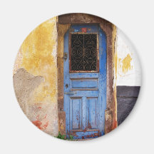 Greek Blue Door - Crete Fridge Magnets