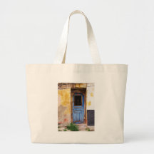Greek Blue Door - Crete Tote Bags