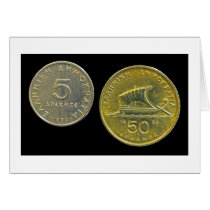 Greek Drachma Coins Cards