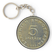 Greek Drachma Coins Key Chains