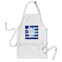 Greek flag background aprons