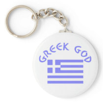 Greek God & Flag Key Chain