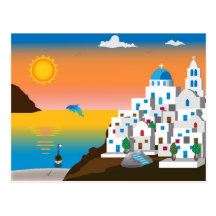 Greek island postcard