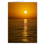 greek island sunset greeting card