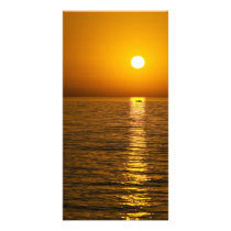 greek island sunset photo card