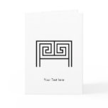 GREEK LETTER M MONOGRAM WHITE cards