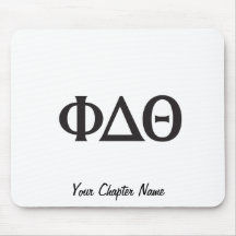 Greek Letters- Black Mouse Pads
