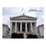 greek library athens post cards