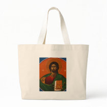 GREEK ORTHODOX ICON JESUS CHRIST CANVAS BAGS