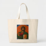 GREEK ORTHODOX ICON JESUS CHRIST CANVAS BAGS