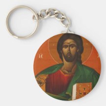 GREEK ORTHODOX ICON JESUS CHRIST KEYCHAIN