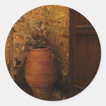 Greek pithos from Crete  - Minoan Period Round Stickers