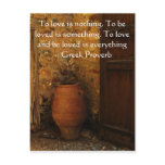 Greek Proverb about love Postcards