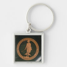 Greek red-figure cup, depicting the god Hermes Keychain