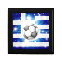 Greek soccer flag keepsake boxes