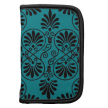 Greek Teal Black Pattern Athenian Design Planners