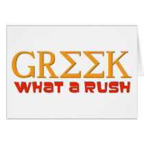 Greek What A Rush cards