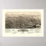 Greeley, CO Panoramic Map - 1882 Posters