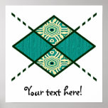 Green-07 Argyle Pattern Poster