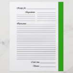 Green 2-sided Recipe Pages Flyer Design