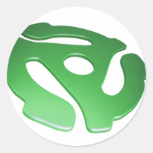 Green 3D 45 RPM Adapter Stickers