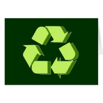 Green 3D Recycle Cards