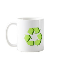 Green 3D Recycle Coffee Mugs