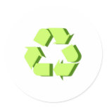 Green 3D Recycle stickers