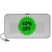 Green 40 Percent Off Travelling Speaker