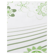 green abstract flowers flyers