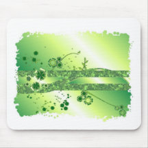 Green abstract mouse mat