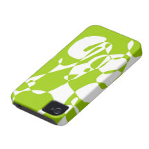 Green abstract pattern iphone case iPhone 4 Case-Mate case
