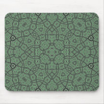 Green Abstract Pattern Mousepad