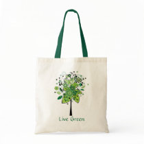 Green Abstract Tree Bag