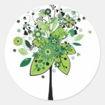 Green Abstract Tree Stickers