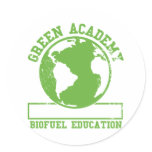 Green Academy Biofuel Round Sticker
