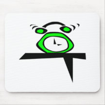 Green Alarm Clock Mousepad