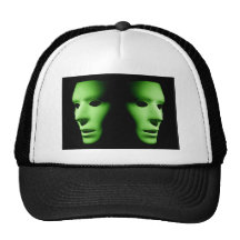 Green Alien Like Faces.jpg Hat