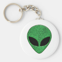 Green Alien Lizard Key Chain