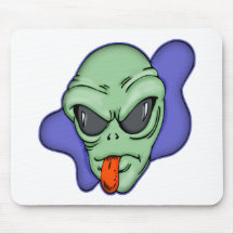 Green Alien Monster Mouse Pad