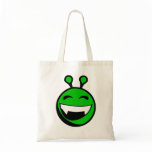 Green Alien toothy grin Bags
