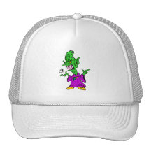 green alien wizard.png trucker hat