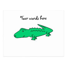 Green alligator post cards