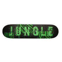 Green and black abstract jungle pattern. skate board deck