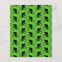 Green and Black Bicycle Pattern. Personalized Flyer